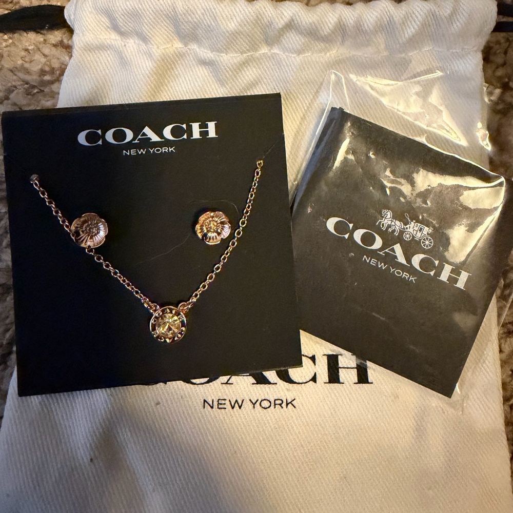 Coach Rose Gold-Tone Women's Jewelry Set